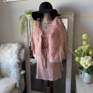 Almost Famous Bell Sleeve Dress Blush Pink